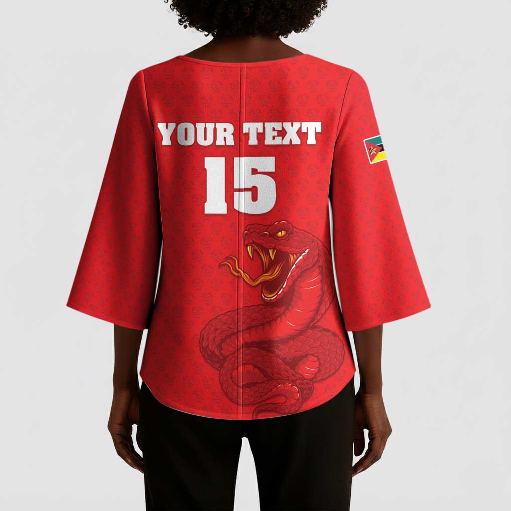 Custom Mozambique Football Kimono Sleeve Blouse Come On Os Mambas
