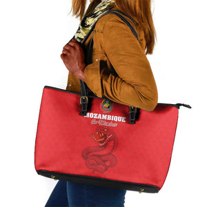 Mozambique Football Leather Tote Bag Go Champions Os Mambas - African Pride