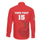 Custom Mozambique Football Long Sleeve Button Shirt Go Champions Os Mambas - African Pride