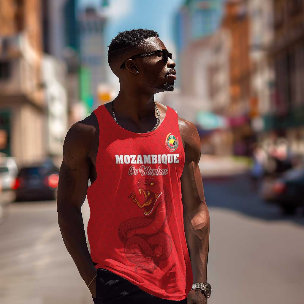 Custom Mozambique Football Men Tank Top Go Champions Os Mambas - African Pride