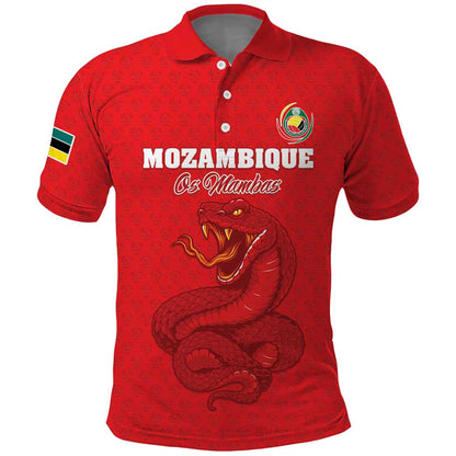 Custom Mozambique Football Polo Shirt Go Champions Os Mambas LT15