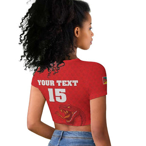 Custom Mozambique Football Raglan Cropped T shirt Go Champions Os Mambas LT15