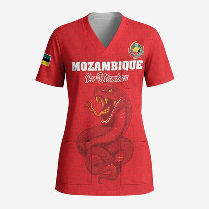 Custom Mozambique Football Scrub Top Go Champions Os Mambas - African Pride