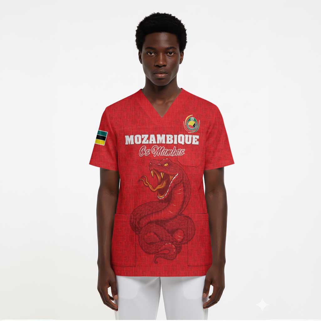 Custom Mozambique Football Scrub Top Go Champions Os Mambas - African Pride