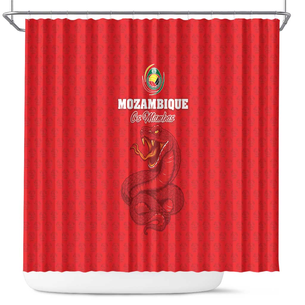 Mozambique Football Shower Curtain Go Champions Os Mambas - African Pride
