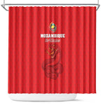 Mozambique Football Shower Curtain Go Champions Os Mambas - African Pride