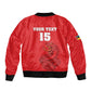 Custom Mozambique Football Sleeve Zip Bomber Jacket Go Champions Os Mambas - African Pride