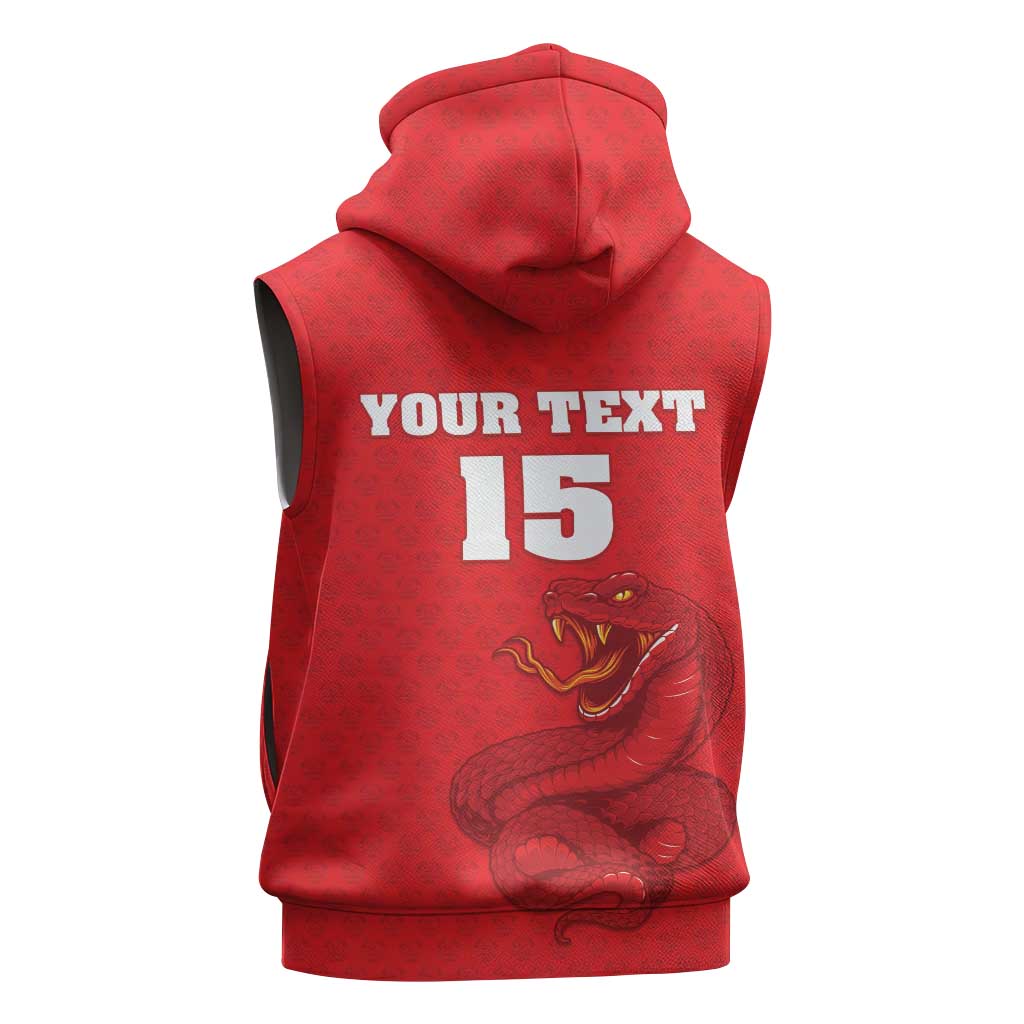 Custom Mozambique Football Sleeveless Hoodie Go Champions Os Mambas - African Pride