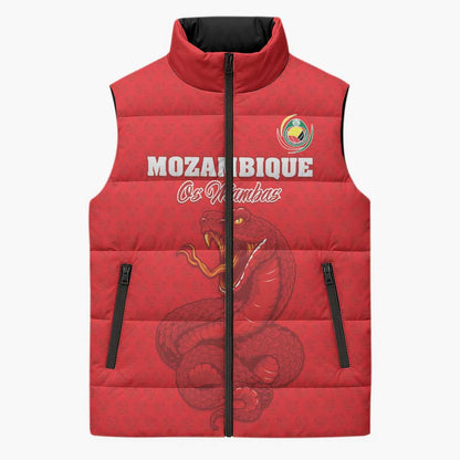 Custom Mozambique Football Sleeveless Puffer Jacket Come On Os Mambas