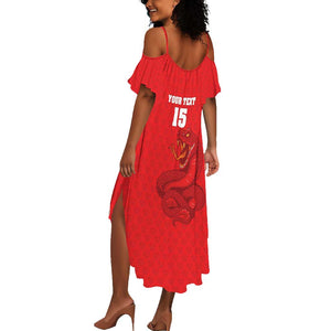 Custom Mozambique Football Summer Maxi Dress Go Champions Os Mambas LT15