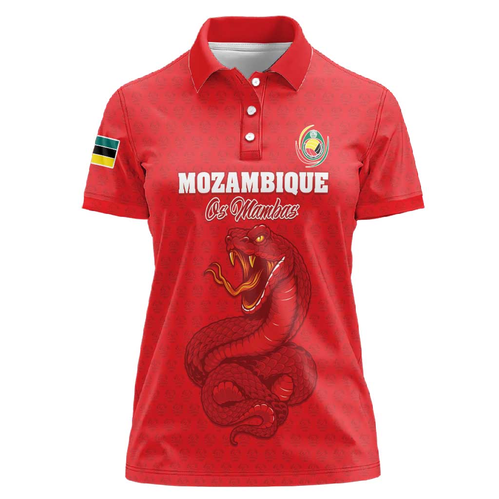 Custom Mozambique Football Women Polo Shirt Go Champions Os Mambas LT15