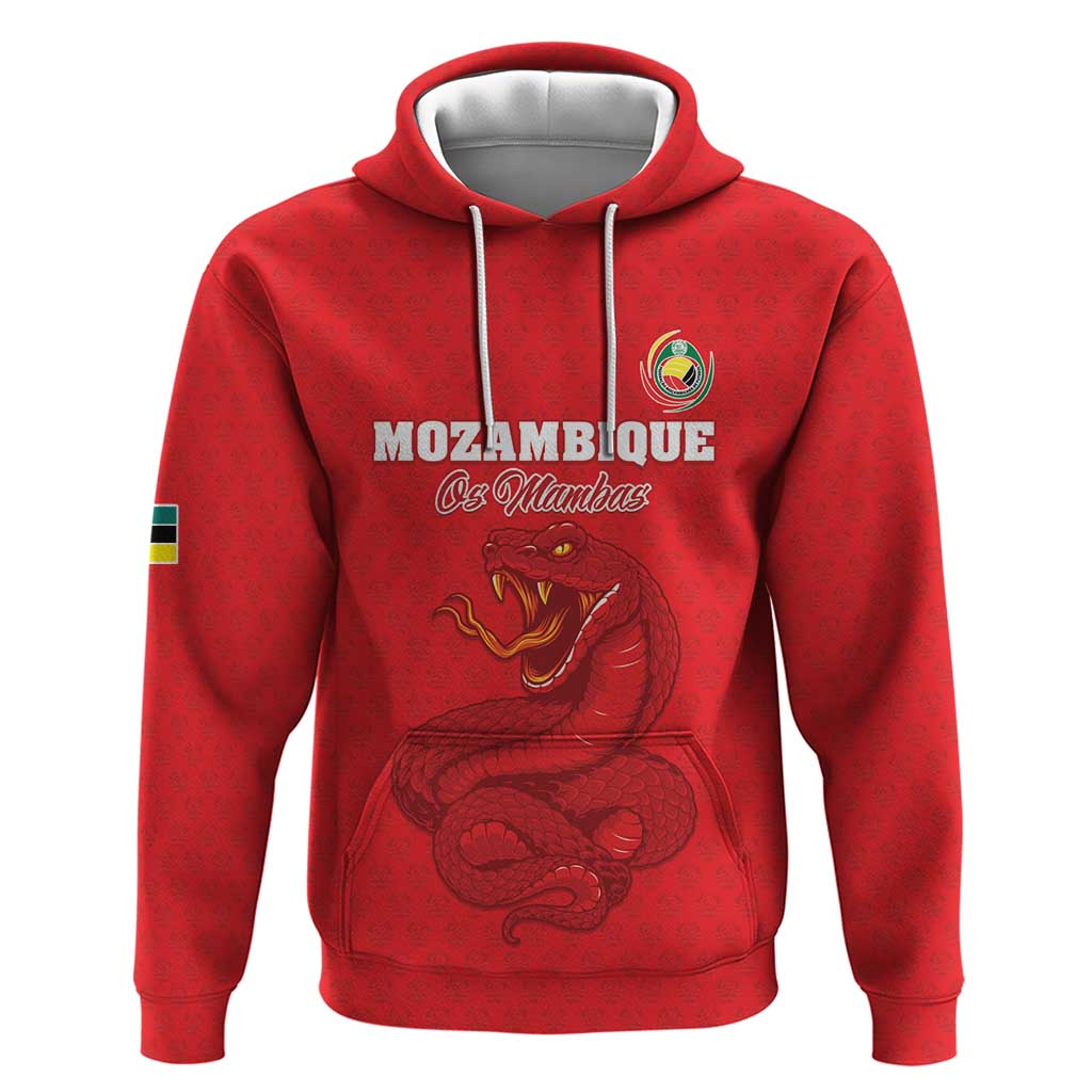 Custom Mozambique Football Zip Hoodie Go Champions Os Mambas - African Pride