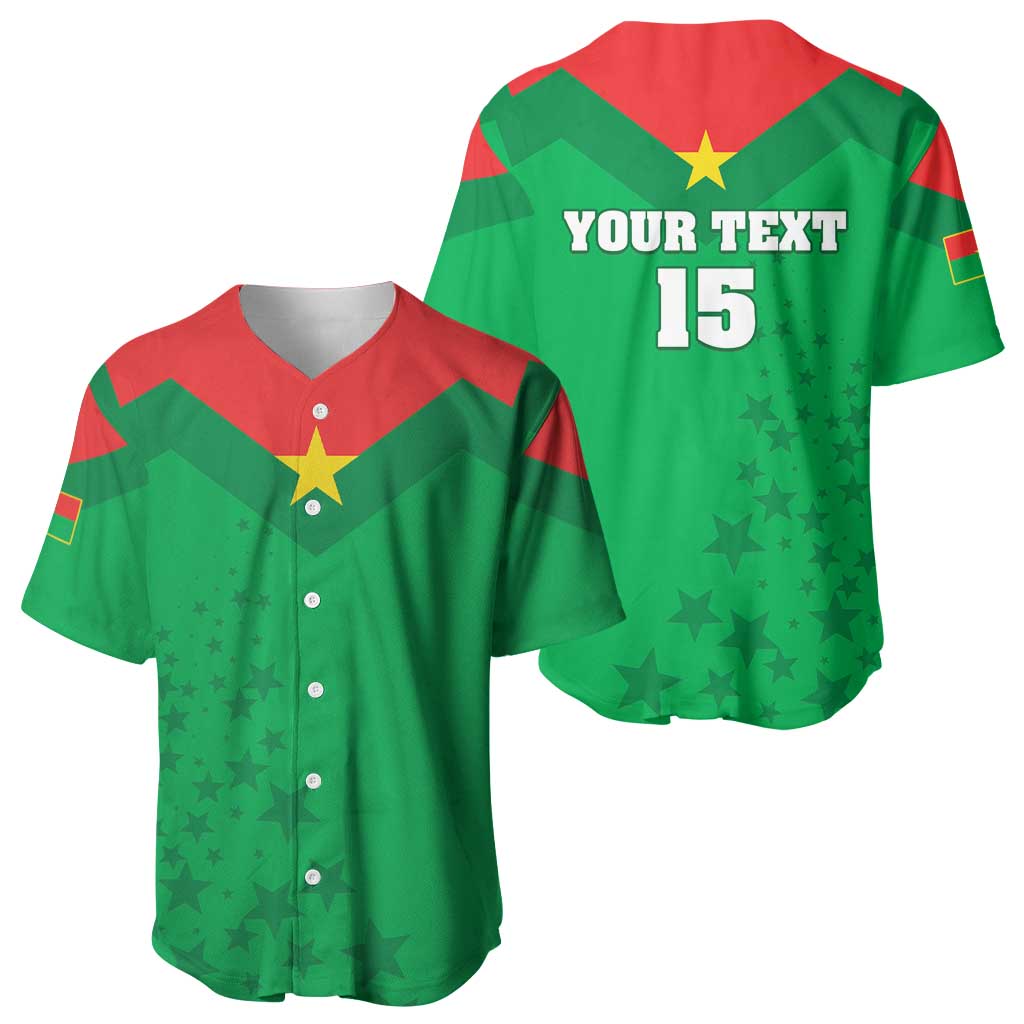 Custom Burkina Faso Football Baseball Jersey Go Les Etalons Go LT15