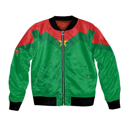 Custom Burkina Faso Football Bomber Jacket Go Les Etalons Go - African Pride
