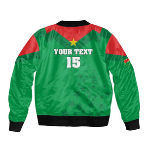 Custom Burkina Faso Football Bomber Jacket Go Les Etalons Go - African Pride
