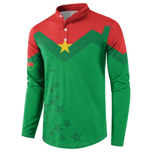 Custom Burkina Faso Football Button Sweatshirt Go Champions Les Etalons