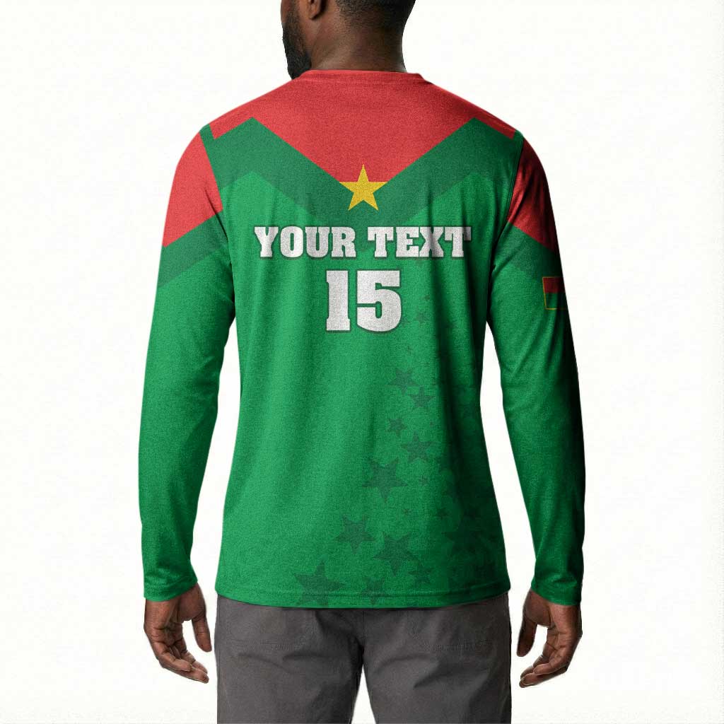 Custom Burkina Faso Football Button Sweatshirt Go Champions Les Etalons