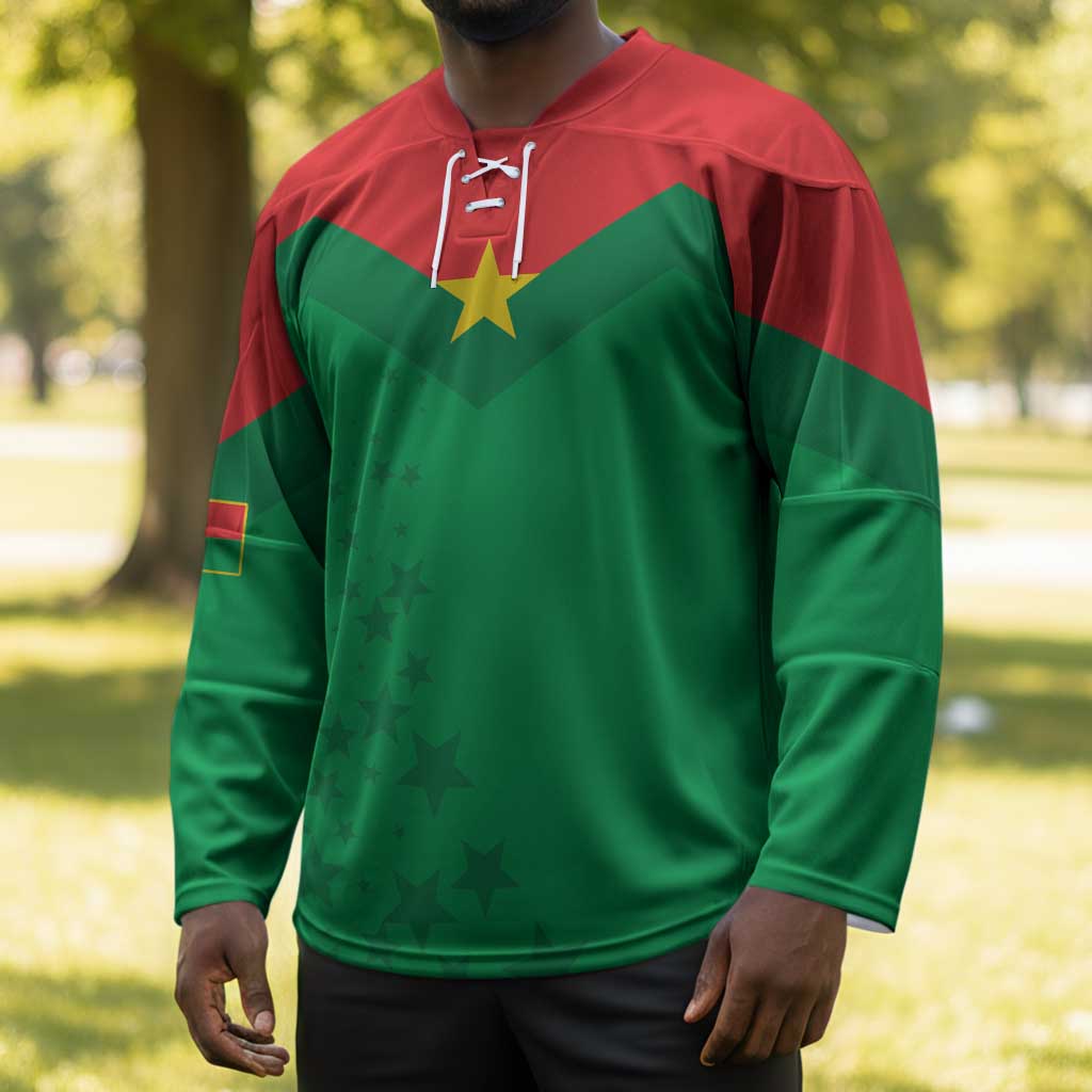 Custom Burkina Faso Football Hockey Jersey Go Champions Les Etalons