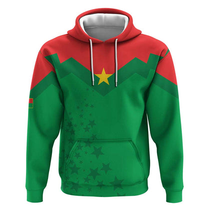 Custom Burkina Faso Football Hoodie Go Les Etalons Go - African Pride