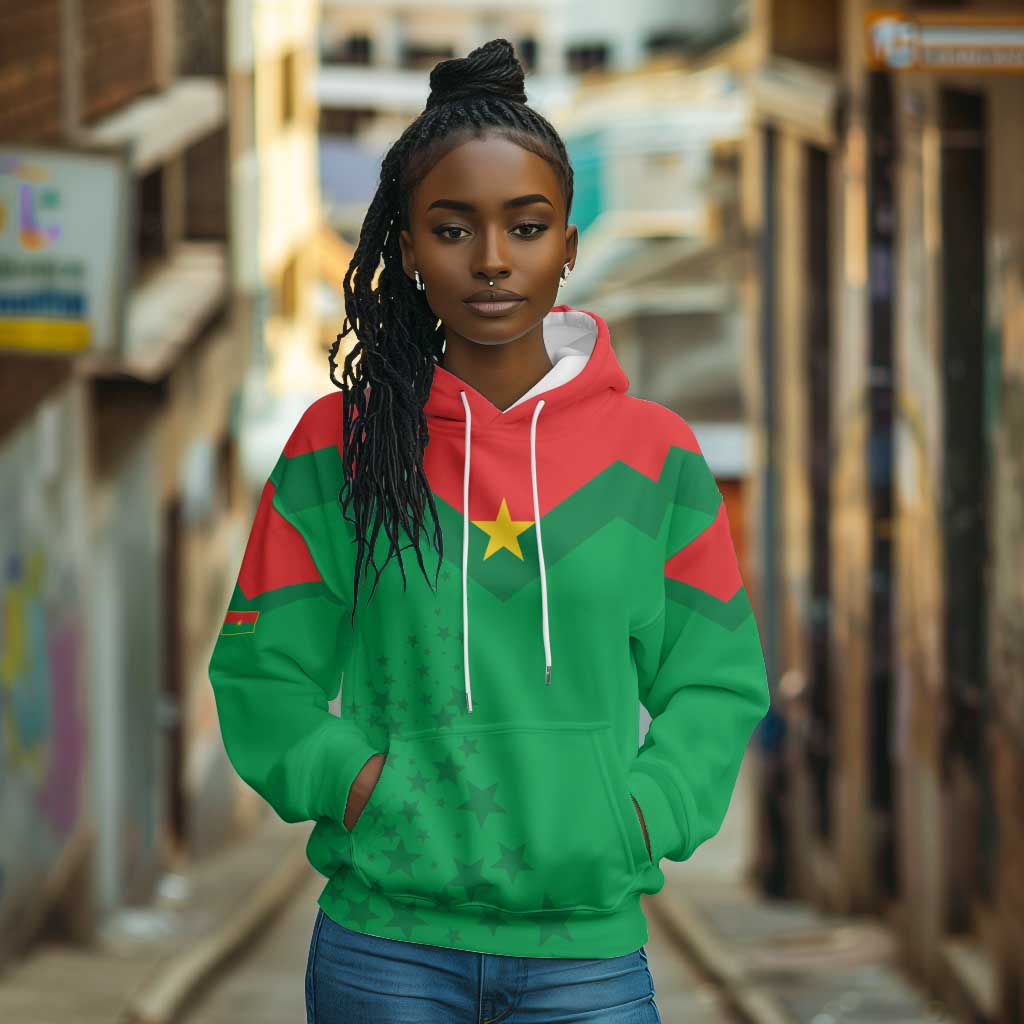 Custom Burkina Faso Football Hoodie Go Les Etalons Go - African Pride