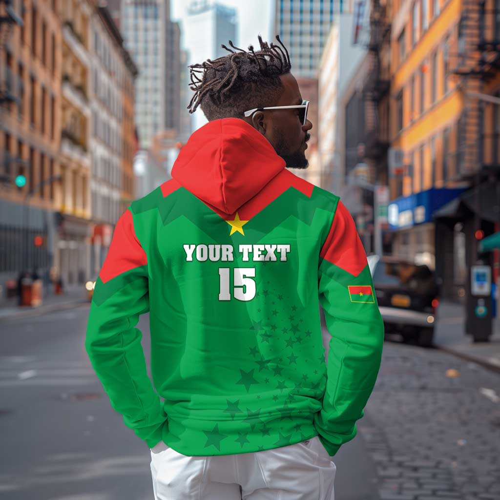 Custom Burkina Faso Football Hoodie Go Les Etalons Go - African Pride