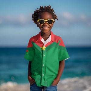 Custom Burkina Faso Football Kid Hawaiian Shirt Go Les Etalons Go LT15