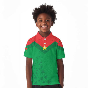 Custom Burkina Faso Football Kid Polo Shirt Go Les Etalons Go LT15