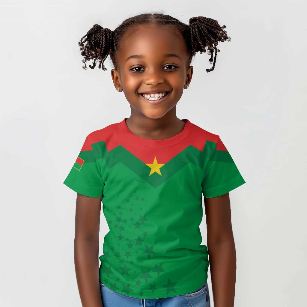 Custom Burkina Faso Football Kid T shirt Go Les Etalons Go LT15