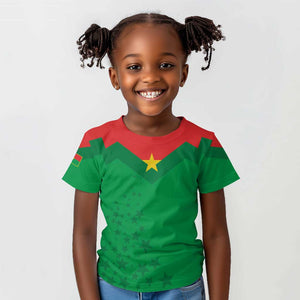 Custom Burkina Faso Football Kid T shirt Go Les Etalons Go LT15