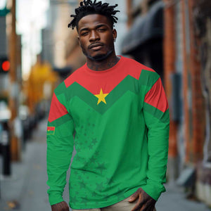 Custom Burkina Faso Football Long Sleeve Shirt Go Les Etalons Go - African Pride