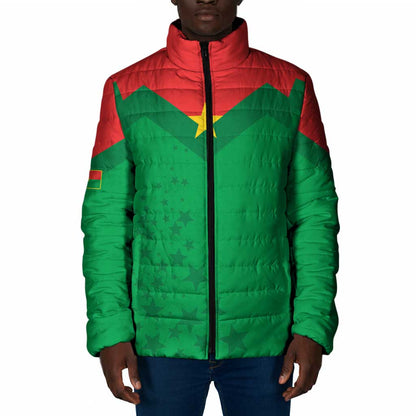 Custom Burkina Faso Football Padded Jacket Go Champions Les Etalons