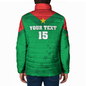 Custom Burkina Faso Football Padded Jacket Go Champions Les Etalons