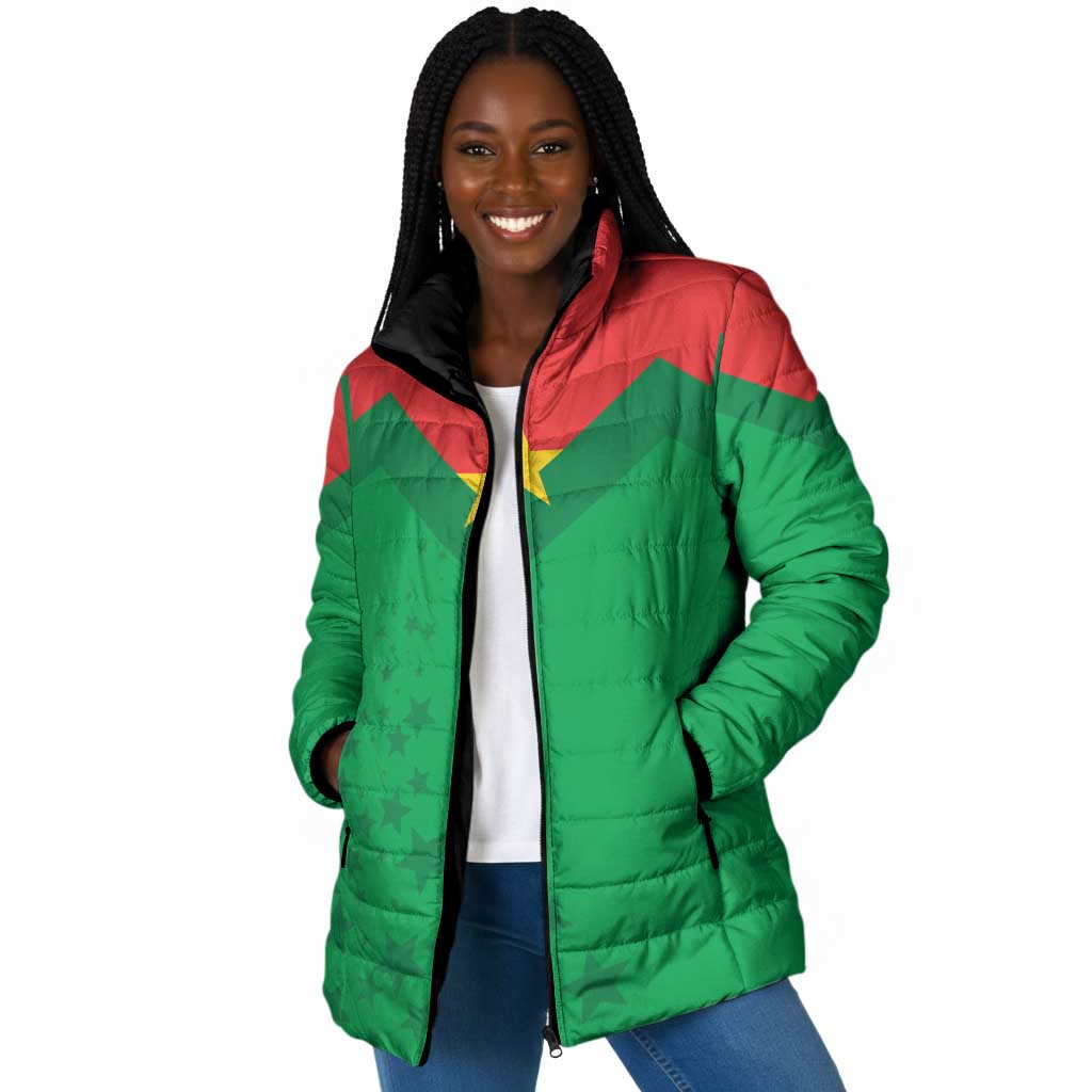 Custom Burkina Faso Football Padded Jacket Go Champions Les Etalons