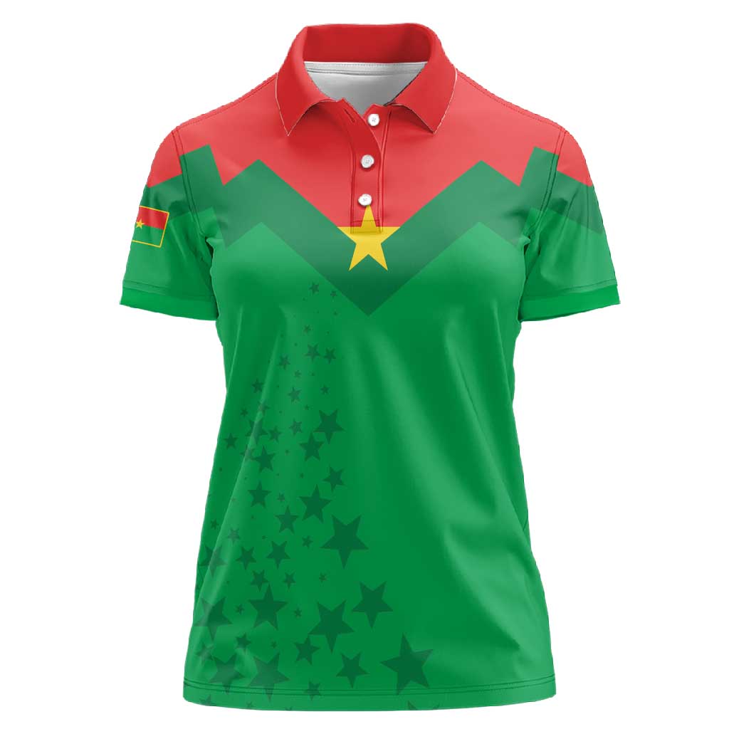 Custom Burkina Faso Football Women Polo Shirt Go Les Etalons Go LT15