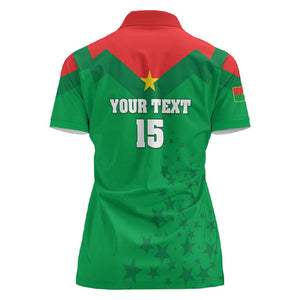 Custom Burkina Faso Football Women Polo Shirt Go Les Etalons Go LT15