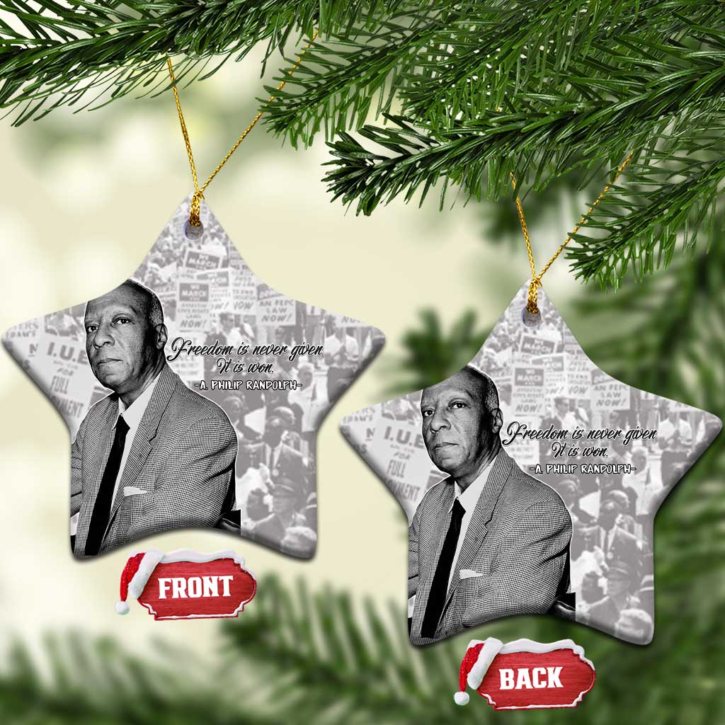 Civil Rights Leaders Voice of Justice Ceramic Ornament A Philip Randolph - African Pride