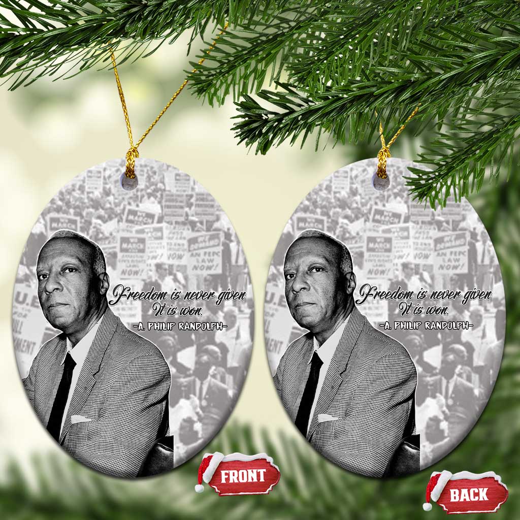 Civil Rights Leaders Voice of Justice Ceramic Ornament A Philip Randolph - African Pride