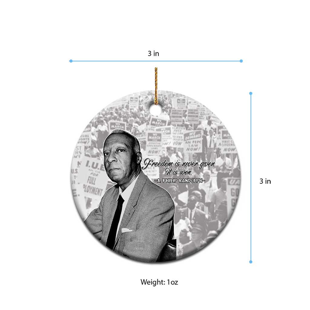 Civil Rights Leaders Voice of Justice Ceramic Ornament A Philip Randolph - African Pride