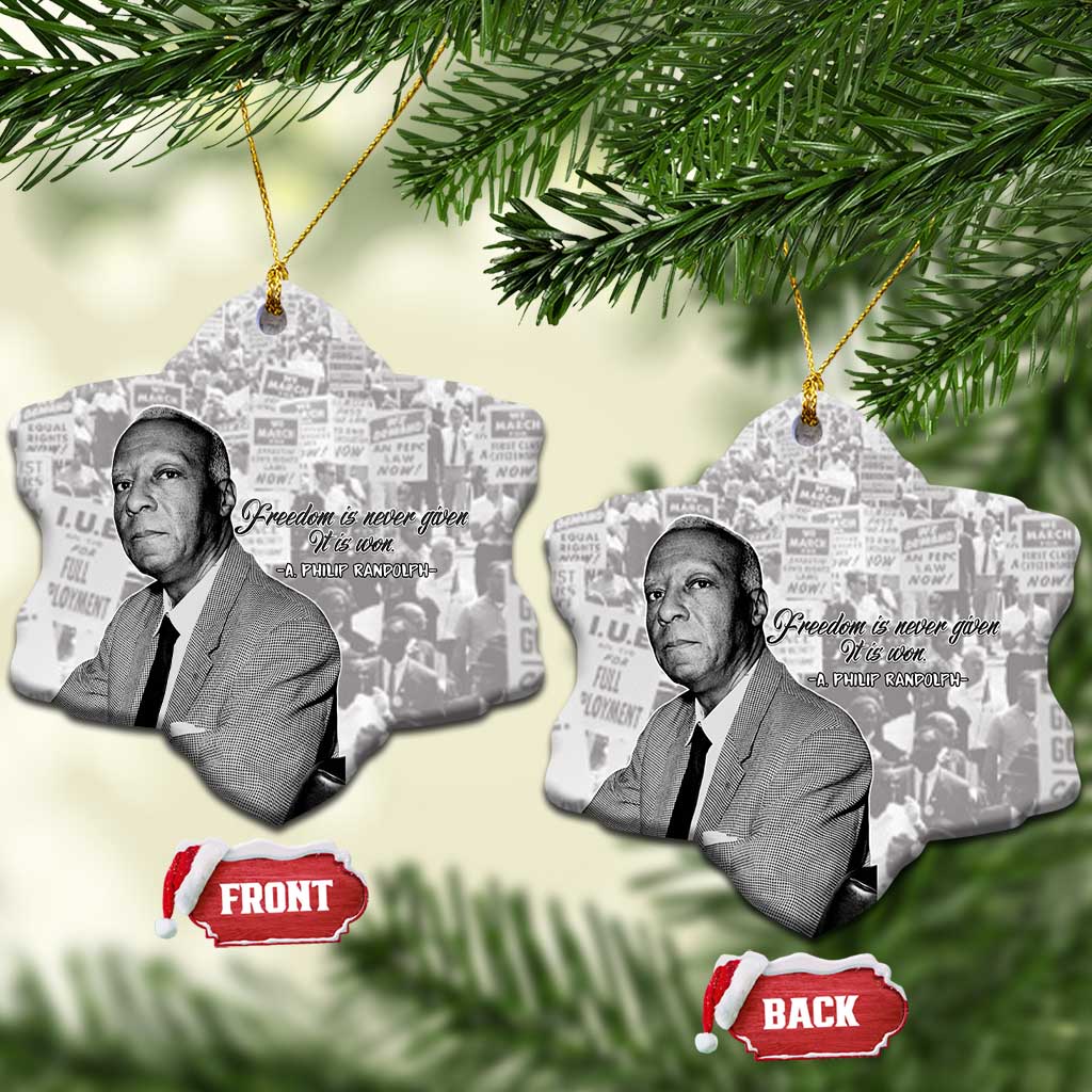 Civil Rights Leaders Voice of Justice Ceramic Ornament A Philip Randolph - African Pride