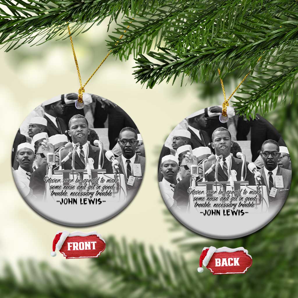 Civil Rights Leaders Good Trouble Spark Ceramic Ornament John Lewis - African Pride