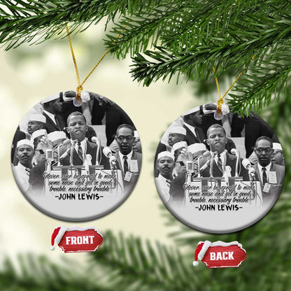 Civil Rights Leaders Good Trouble Spark Ceramic Ornament John Lewis - African Pride