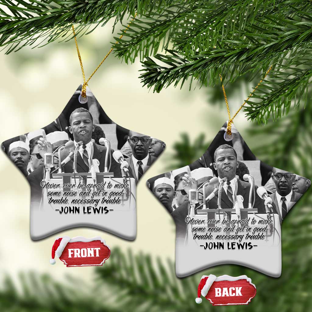 Civil Rights Leaders Good Trouble Spark Ceramic Ornament John Lewis - African Pride