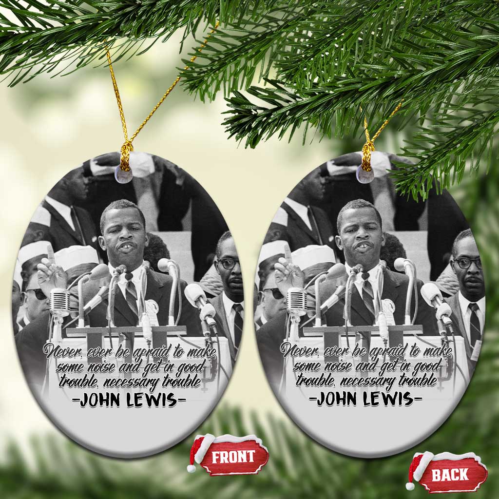 Civil Rights Leaders Good Trouble Spark Ceramic Ornament John Lewis - African Pride