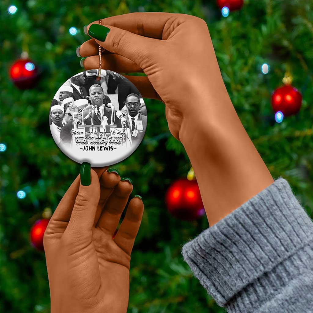 Civil Rights Leaders Good Trouble Spark Ceramic Ornament John Lewis - African Pride