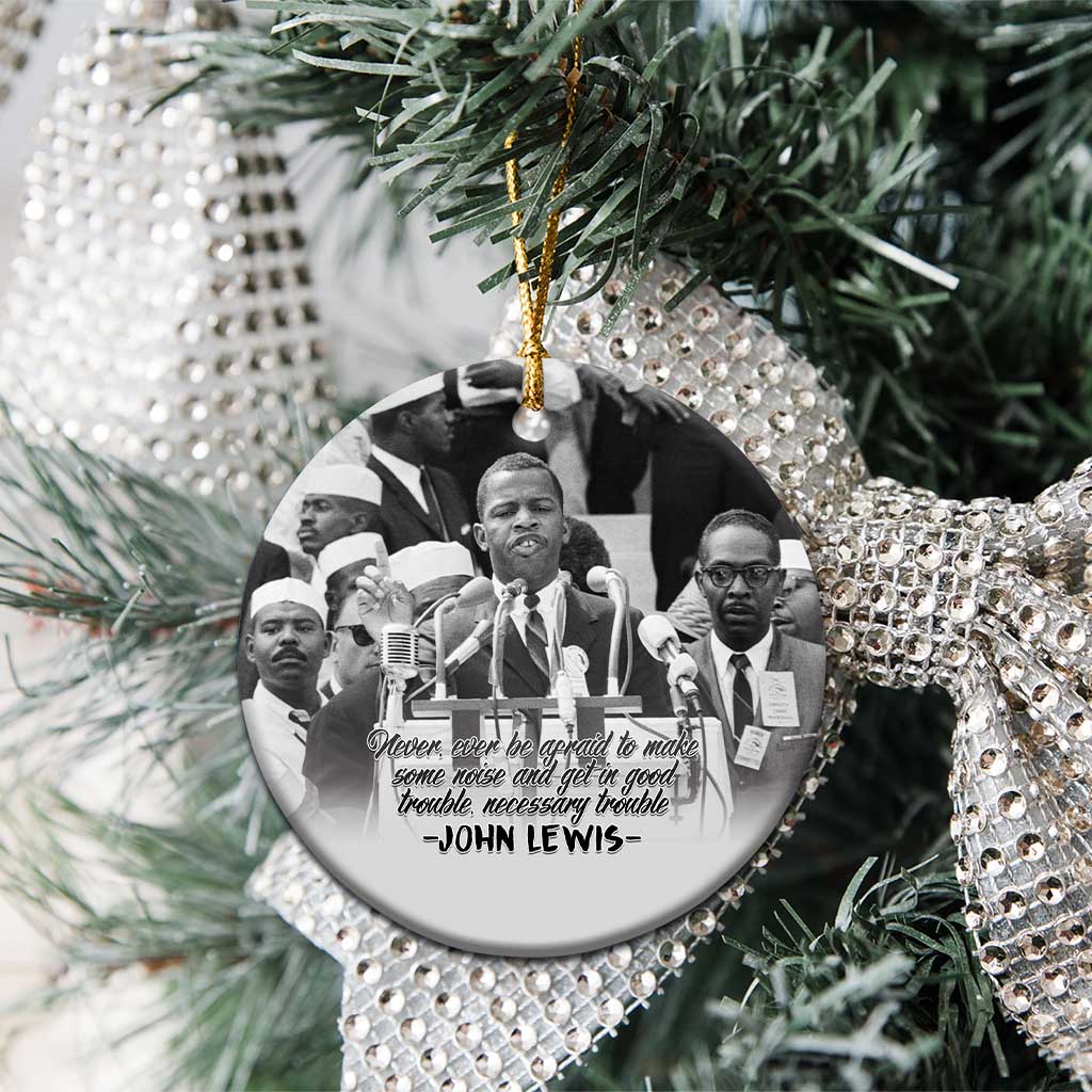 Civil Rights Leaders Good Trouble Spark Ceramic Ornament John Lewis - African Pride