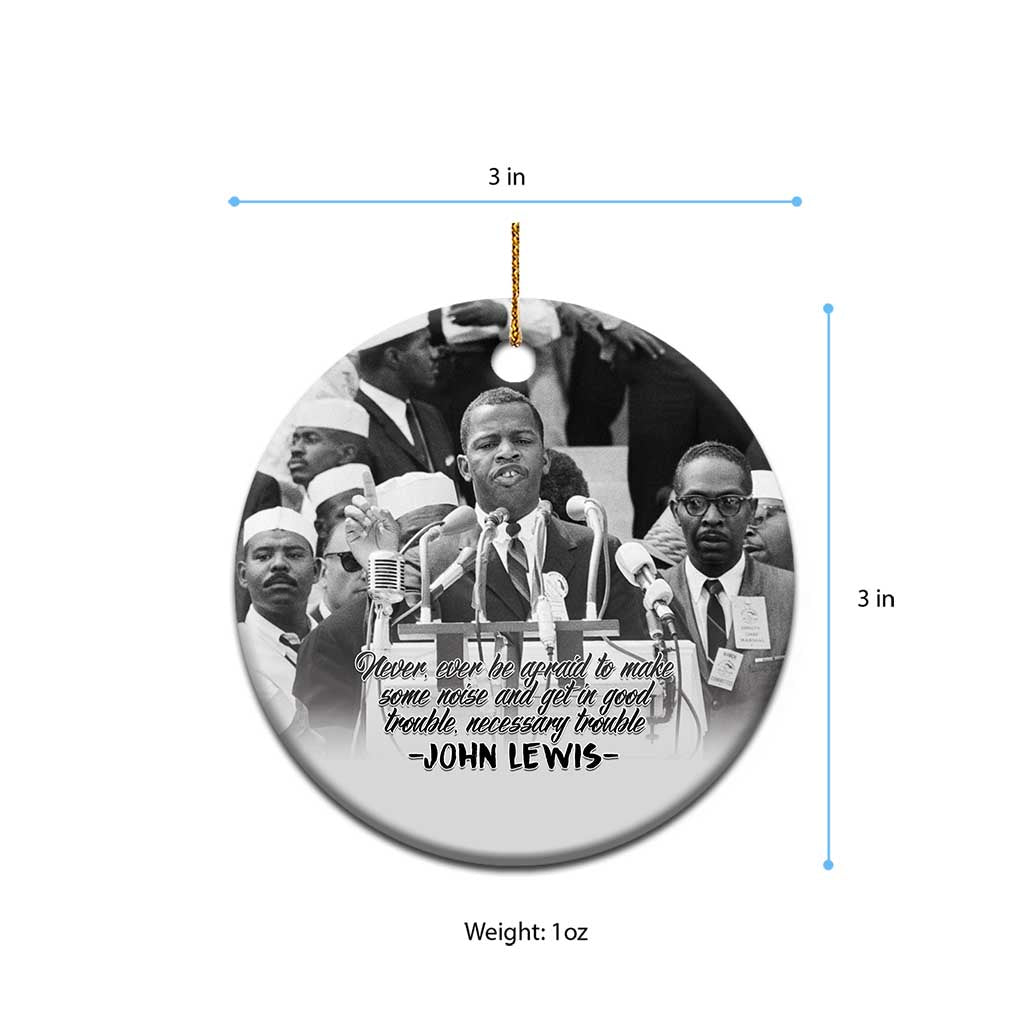 Civil Rights Leaders Good Trouble Spark Ceramic Ornament John Lewis - African Pride