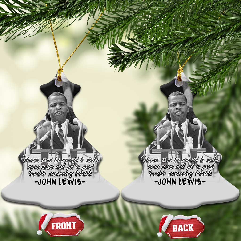 Civil Rights Leaders Good Trouble Spark Ceramic Ornament John Lewis - African Pride