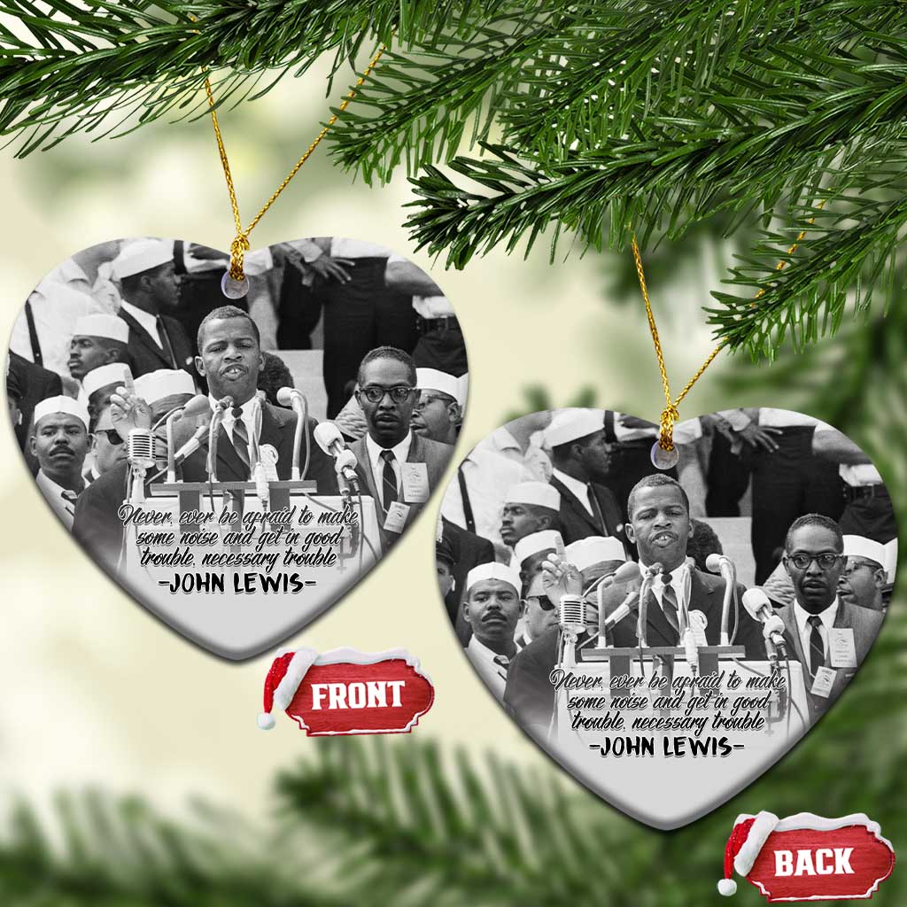 Civil Rights Leaders Good Trouble Spark Ceramic Ornament John Lewis - African Pride