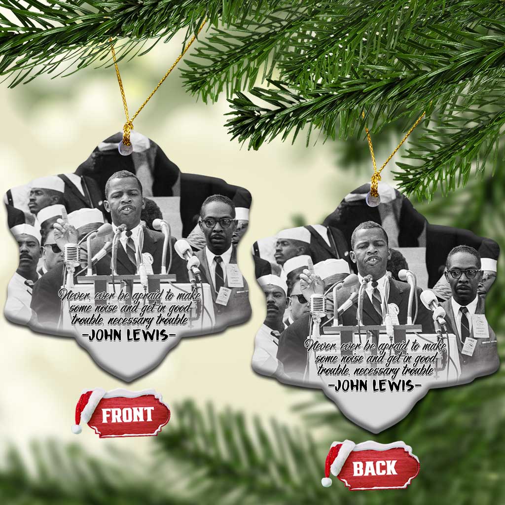 Civil Rights Leaders Good Trouble Spark Ceramic Ornament John Lewis - African Pride