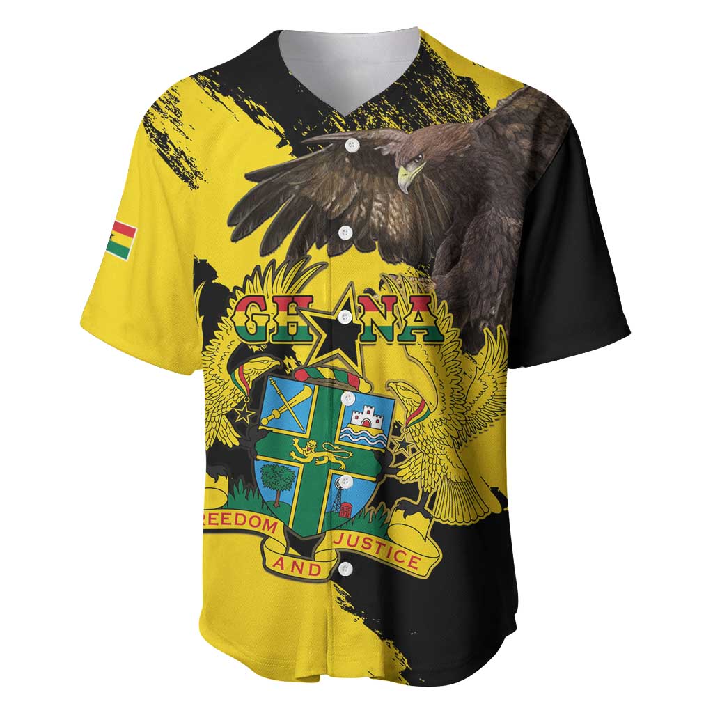 Afro Ghana Baseball Jersey Eagle With Coat Of Arms